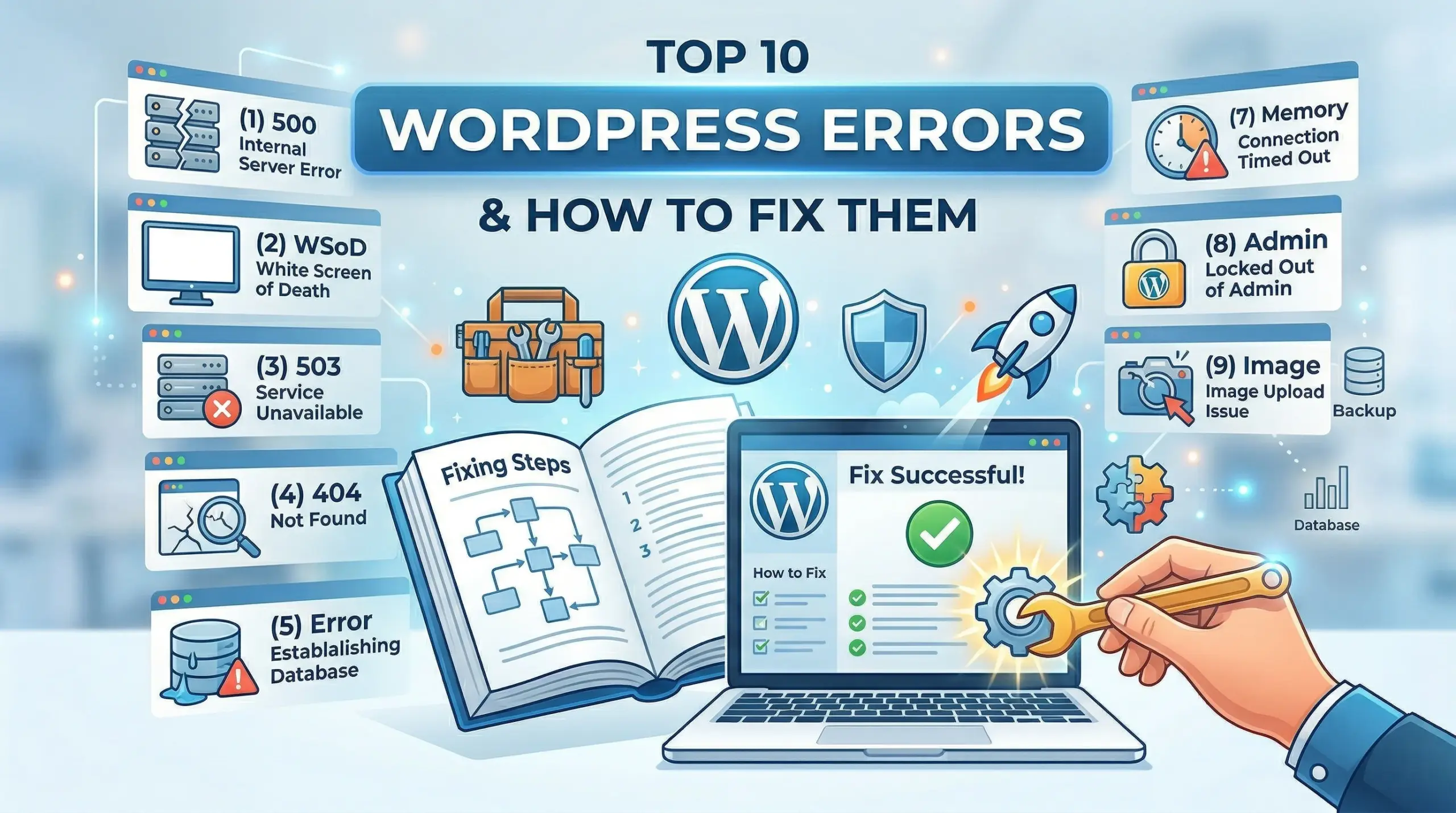 Top 10 WordPress Errors and How to Fix Them (2026 Guide)
